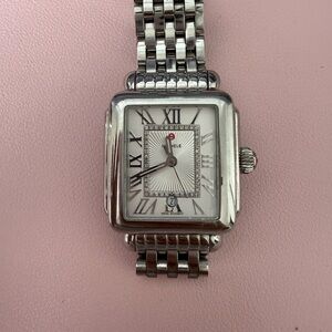 Michele Silver Watch with Roman Numerals